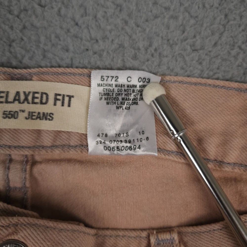 Vintage Levis 550 Jeans Men 38x32 Bleached Gray Pink Relaxed Fit Baggy Denim Y2K - Picture 4 of 16